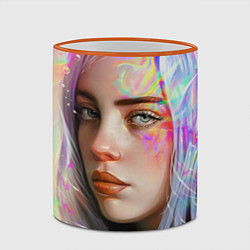 Кружка 3D Billie Eilish, цвет: 3D-оранжевый кант — фото 2