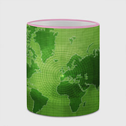 Кружка 3D Карта мира, цвет: 3D-розовый кант — фото 2