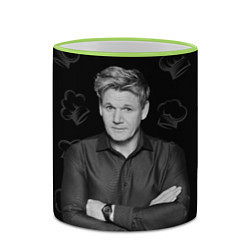Кружка 3D ГОРДОН РАМЗИ Gordon Ramsay, цвет: 3D-светло-зеленый кант — фото 2