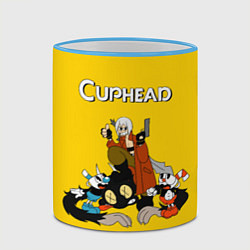 Кружка 3D Cuphead x DMC, цвет: 3D-небесно-голубой кант — фото 2