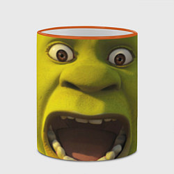 Кружка 3D Shrek is Yelling, цвет: 3D-оранжевый кант — фото 2