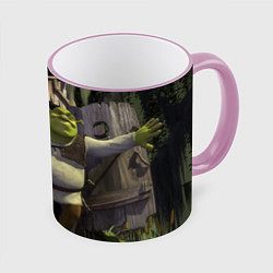Кружка 3D Shrek: Somebody Once Told Me, цвет: 3D-розовый кант