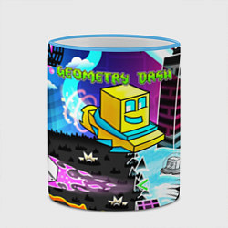 Кружка 3D Geometry Dash, цвет: 3D-небесно-голубой кант — фото 2