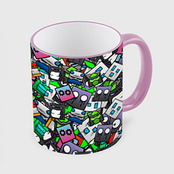 Кружка цветная Geometry Dash: Pattern Z
