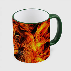 Кружка 3D LION, цвет: 3D-зеленый кант