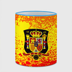Кружка 3D Сборная Испании, цвет: 3D-небесно-голубой кант — фото 2