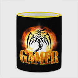 Кружка 3D GAMER Геймер, цвет: 3D-желтый кант — фото 2