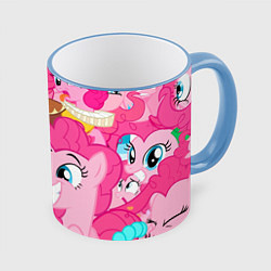 Кружка 3D Pinkie Pie pattern, цвет: 3D-небесно-голубой кант