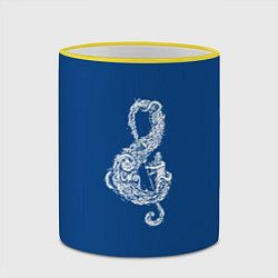 Кружка 3D Звуки Океана, цвет: 3D-желтый кант — фото 2