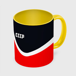 Кружка 3D СССР ГАГАРИН, цвет: 3D-белый + желтый