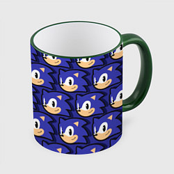 Кружка 3D Sonic pattern, цвет: 3D-зеленый кант
