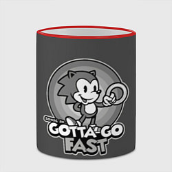 Кружка 3D Retro Sonic, цвет: 3D-красный кант — фото 2