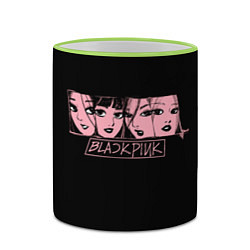 Кружка 3D Black Pink Art, цвет: 3D-светло-зеленый кант — фото 2