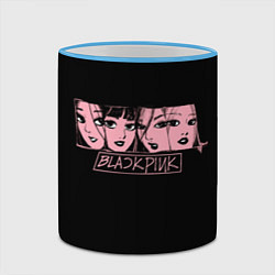 Кружка 3D Black Pink Art, цвет: 3D-небесно-голубой кант — фото 2