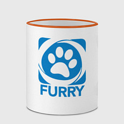 Кружка 3D Furry, цвет: 3D-оранжевый кант — фото 2