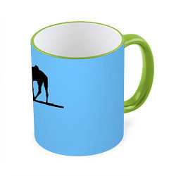 Кружка 3D Верблюд, цвет: 3D-светло-зеленый кант