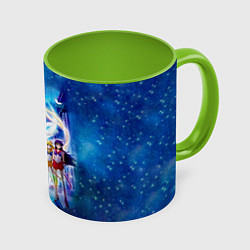 Кружка 3D Вечная Сейлор Мун Netflix 2021, цвет: 3D-белый + светло-зеленый