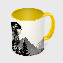 Кружка 3D Days Gone, цвет: 3D-белый + желтый