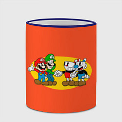 Кружка 3D CupHead x Mario, цвет: 3D-синий кант — фото 2