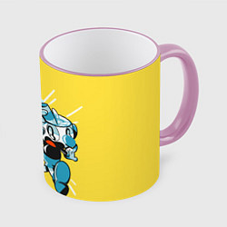 Кружка 3D Cuphead bros, цвет: 3D-розовый кант