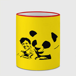 Кружка 3D Панда, цвет: 3D-красный кант — фото 2