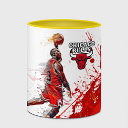 Кружка 3D CHICAGO BULLS 9, цвет: 3D-белый + желтый — фото 2