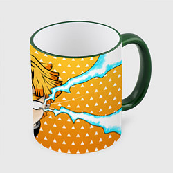 Кружка 3D ПУТЬ ЗЕНИЦУ КЛИНОК, цвет: 3D-зеленый кант