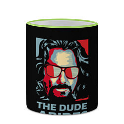 Кружка 3D The Dude Abides Лебовски, цвет: 3D-светло-зеленый кант — фото 2