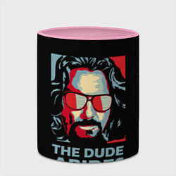 Кружка 3D The Dude Abides Лебовски, цвет: 3D-белый + розовый — фото 2