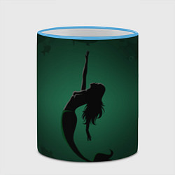 Кружка 3D Русалка силуэт, цвет: 3D-небесно-голубой кант — фото 2