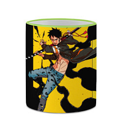 Кружка 3D Трафальгар Ло из One Piece, цвет: 3D-светло-зеленый кант — фото 2