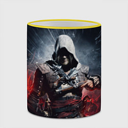 Кружка 3D Assassins Creed 4: Black Flag, цвет: 3D-желтый кант — фото 2
