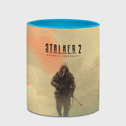Кружка 3D Сталкер одиночка, цвет: 3D-белый + небесно-голубой — фото 2