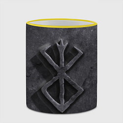 Кружка 3D БЕРСЕРК камень, цвет: 3D-желтый кант — фото 2