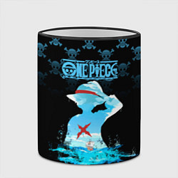 Кружка 3D Луффи Пираты Соломенной Шляпы, цвет: 3D-черный кант — фото 2