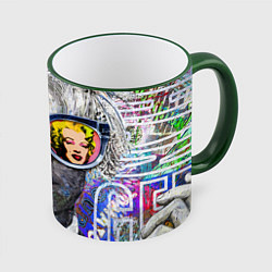 Кружка 3D Andy Warhol Энди Уорхол, цвет: 3D-зеленый кант