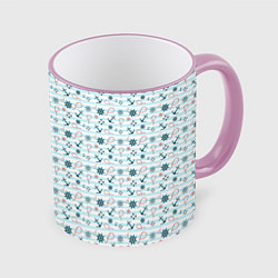 Кружка 3D Морской фон, цвет: 3D-розовый кант