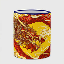 Кружка 3D Китайский Дракон, China Dragon, цвет: 3D-синий кант — фото 2