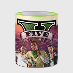 Кружка 3D GTA V TEAM FOREVER AND EVER, цвет: 3D-светло-зеленый кант — фото 2