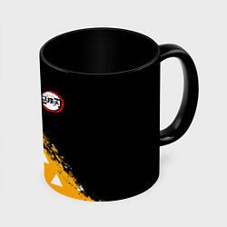 Кружка 3D КОСТЮМ ЗЕНИЦУ ZENITSU KNY, цвет: 3D-белый + черный