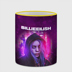 Кружка 3D BILLIE EILISH GLITCH Z, цвет: 3D-желтый кант — фото 2