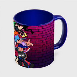 Кружка 3D ВСЕ ПЕРСОНАЖИ ИЗ ИГРЫ, цвет: 3D-белый + синий