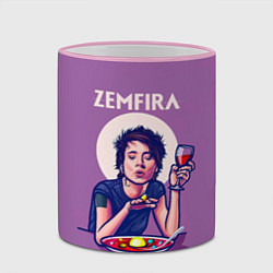 Кружка 3D ZEMFIRA арт ужин, цвет: 3D-розовый кант — фото 2