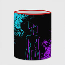 Кружка 3D НЕОНОВЫЙ СИРЕНОГОЛОВЫЙ, цвет: 3D-красный кант — фото 2