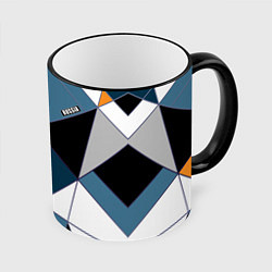 Кружка 3D Геометрический узор, цвет: 3D-черный кант