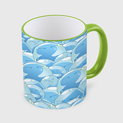 Кружка 3D О МОЕМ ПЕРЕРОЖДЕНИЕ В СЛИЗЬ, цвет: 3D-светло-зеленый кант