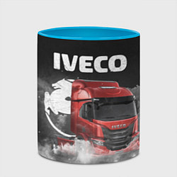 Кружка 3D Iveco truck, цвет: 3D-белый + небесно-голубой — фото 2