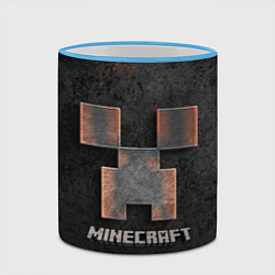 Кружка 3D MINECRAFT TEXTURE IRON, цвет: 3D-небесно-голубой кант — фото 2