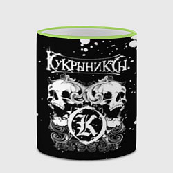 Кружка 3D Кукрыниксы черепа, цвет: 3D-светло-зеленый кант — фото 2