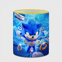 Кружка 3D SONIC СИНИЙ ЁЖ Z, цвет: 3D-желтый кант — фото 2